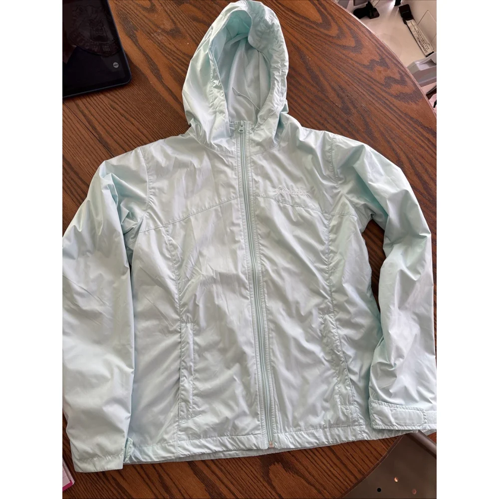 Columbia Women’s Arcadia II Mint Green Jacket/Rain Coat Size Small Brand New - Picture 1 of 7
